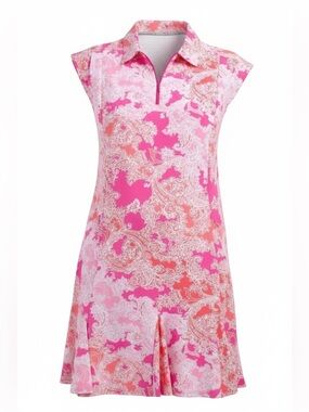 IBKUL Polo Dress Large Pascha Pink Coral NEW